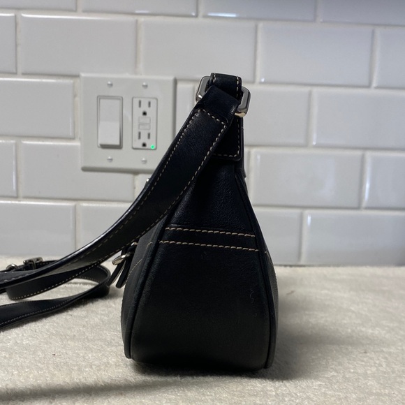 Coach Black Leather Shoulder Bag with Buckle - Picture 3 of 11